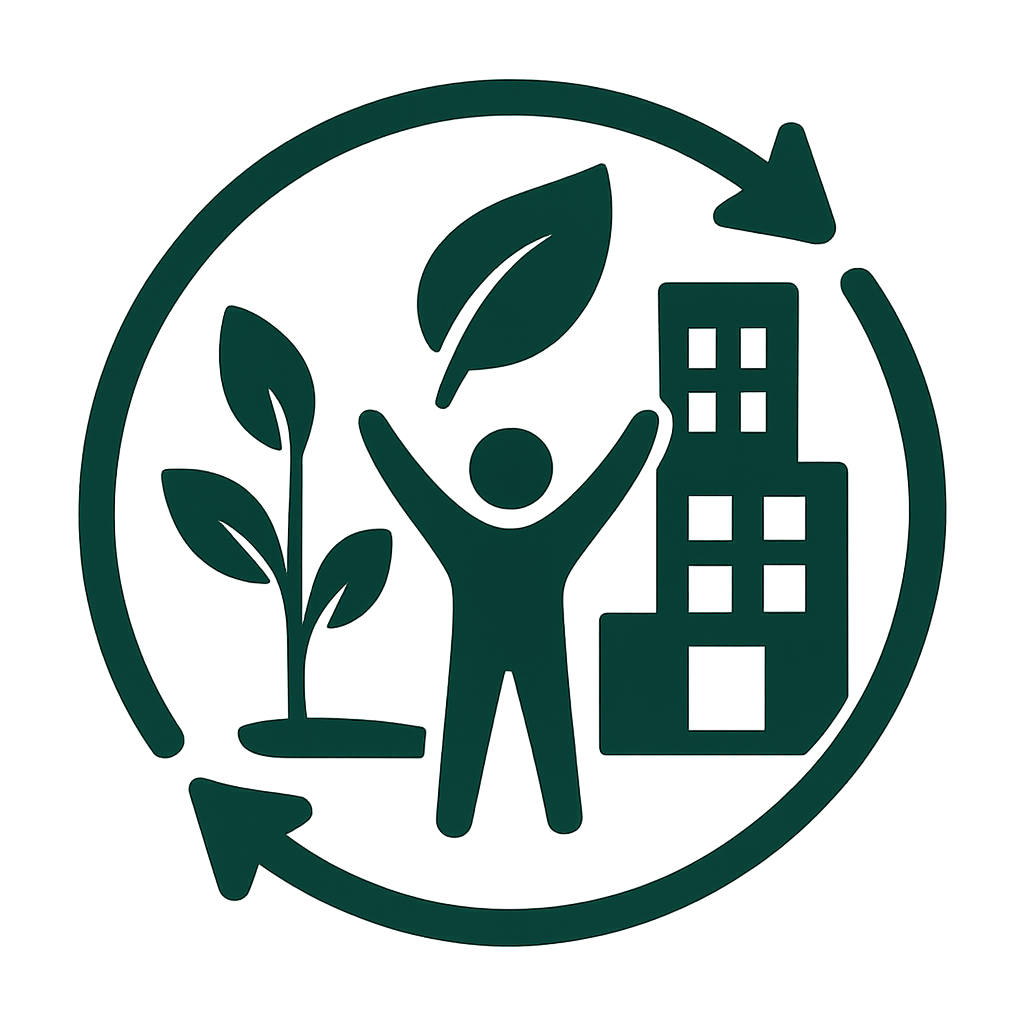 custom icon that represents sustainability for wellness and lifestyle change in buisnesses  Simple and no words-1